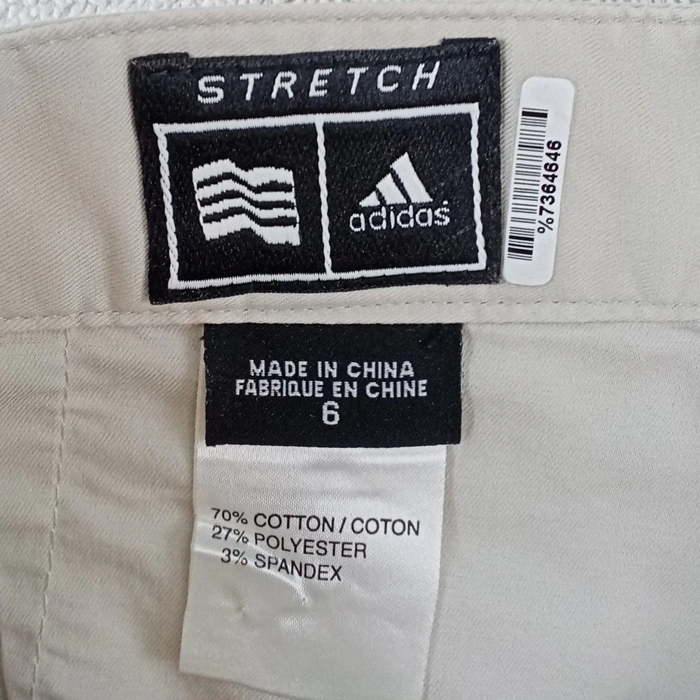 Adidas Women Khaki Stretch Golf Skort Size 6 Beige Active Tennis‎ Skirt
